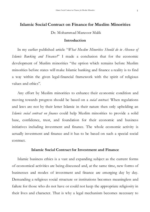Islamic Social Contract